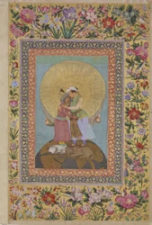 Sankt Petersborg Album: Allegorisk repræsentation af kejser Jahangir og Shah